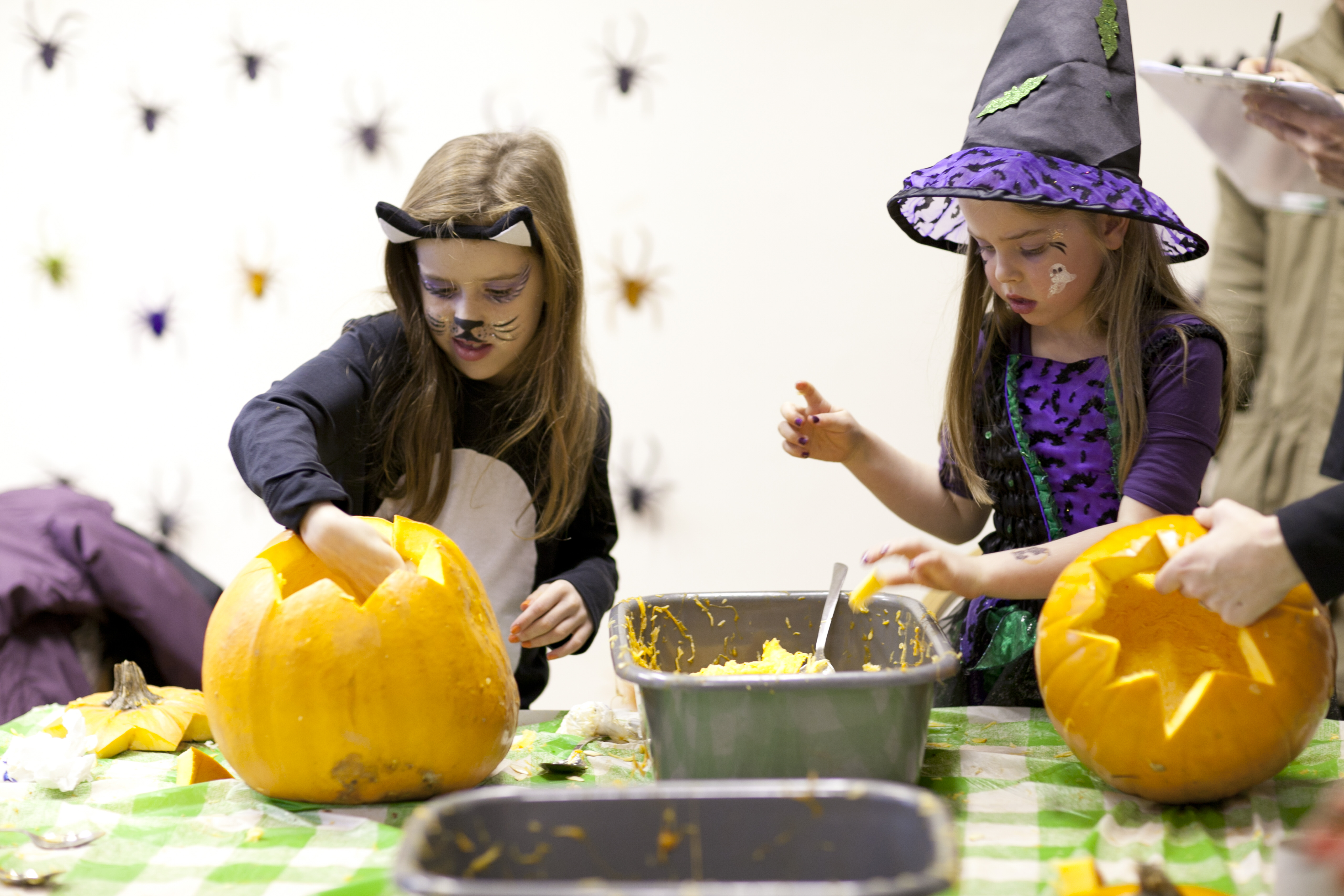 Children at a Halloween event at Hughenden, Buckinghamshire.