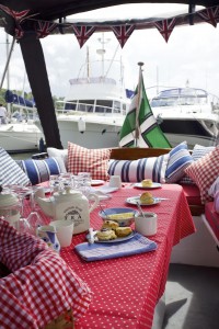 The Picnic Boat, Dartmouth, Devon. Copyright Kevin and Rayne Ward