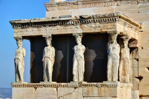 Caryatids Acropolis. Image courtesy of Marketing Greece