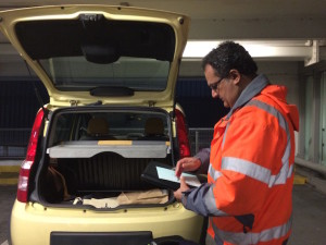 APH Meet & Greet driver collecting my car at Gatwick airport. Copyright Gretta Schifano