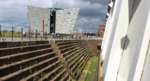 Titanic Belfast Experience building seen from SS Nomadic. Copyright Gretta Schifano