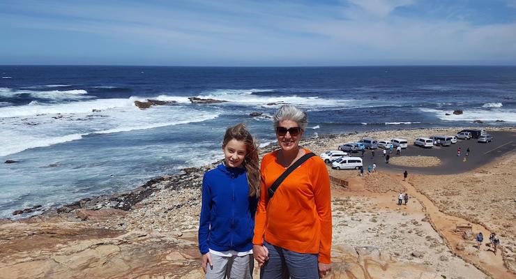 Lorenza Bacino and her daughter, Cape of Good Hope, South Africa. Copyright Francis Rolt