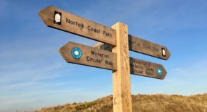 Sign at Winterton beach, Norfolk. Copyright Gretta Schifano