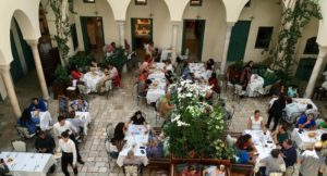 Lunch at Fondouk El Attarine, Tunis medina, Tunisia. Copyright Gretta Schifano