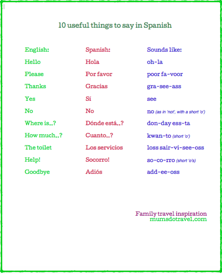 Free Foreign Language Worksheets Mums Do Travel