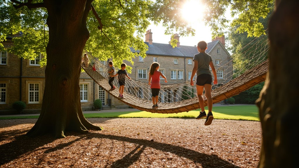 adventure playground with zip line
