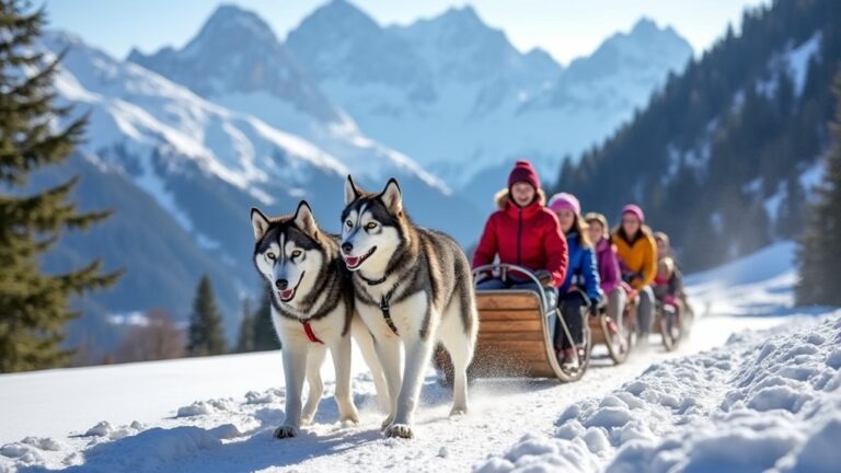 alpine family dog sledding