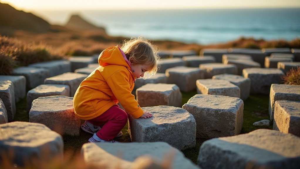 ancient coastal stone maze
