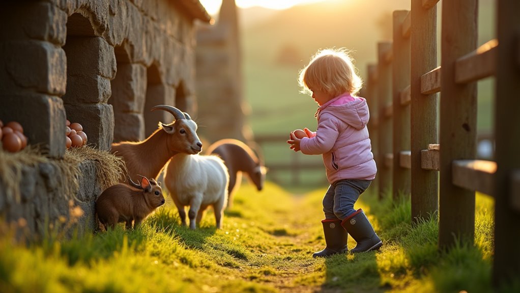 animal handling and farm chores