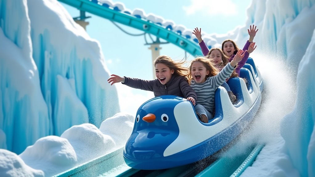 antarctic themed family coaster