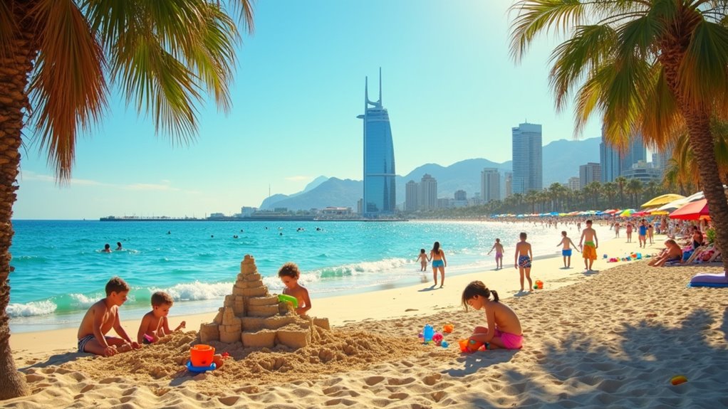 barcelona family friendly beaches