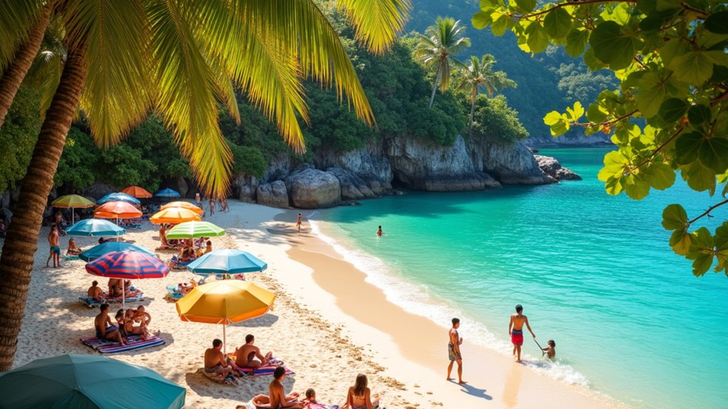 beach monkeys sandcastles relaxation