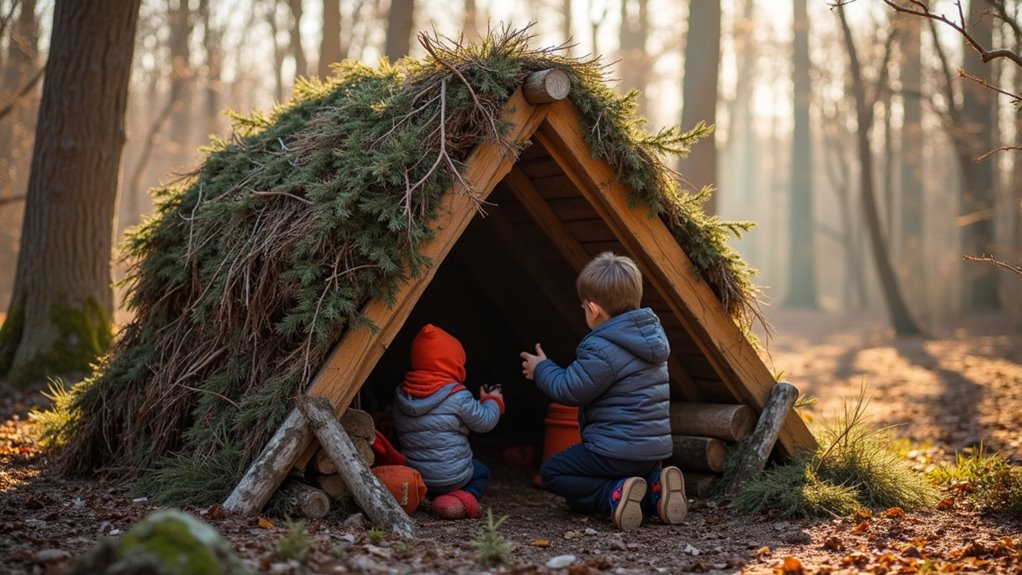 build insulated debris shelter