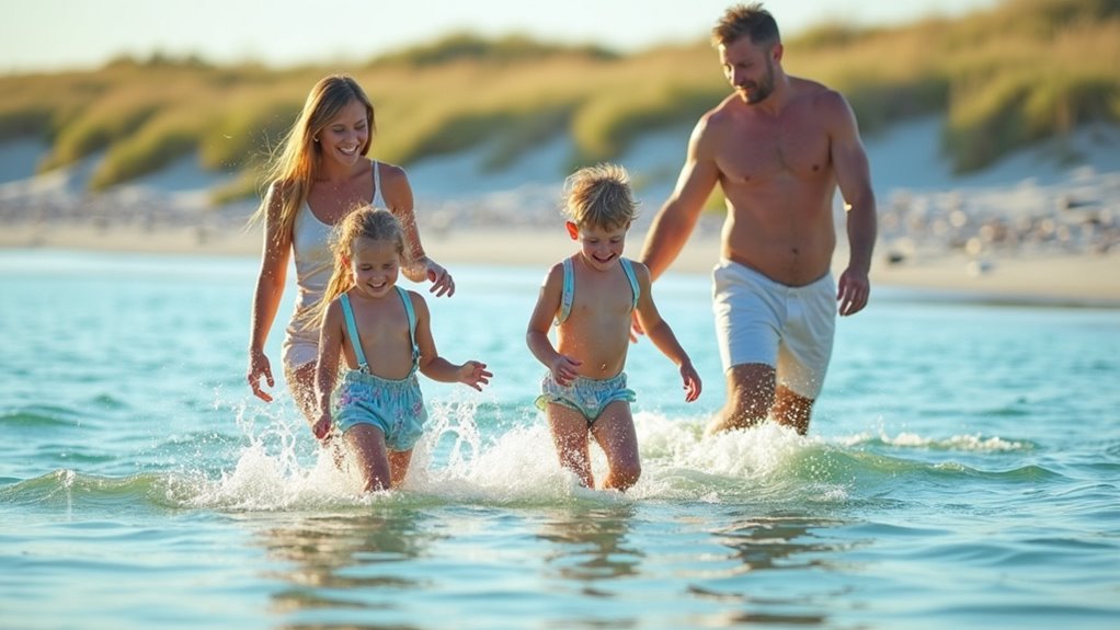 calm bayside family beaches