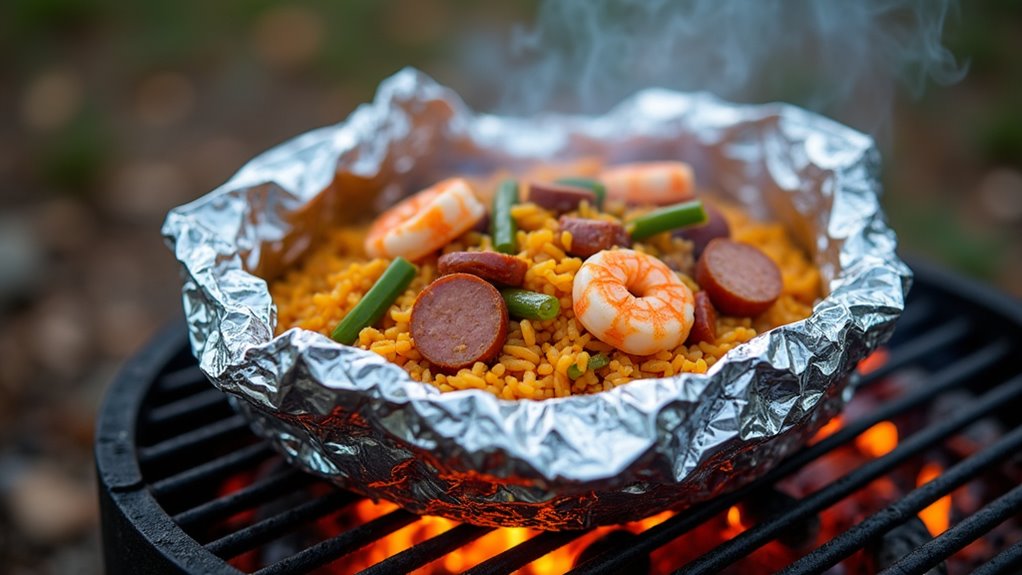 campfire cajun jambalaya