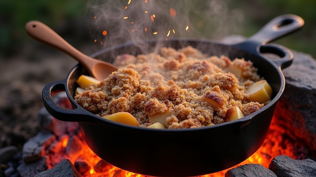 campfire cinnamon apple crisp