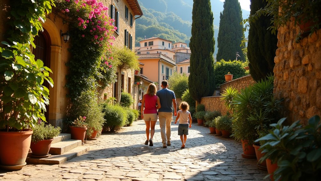 car free cobblestone exploring