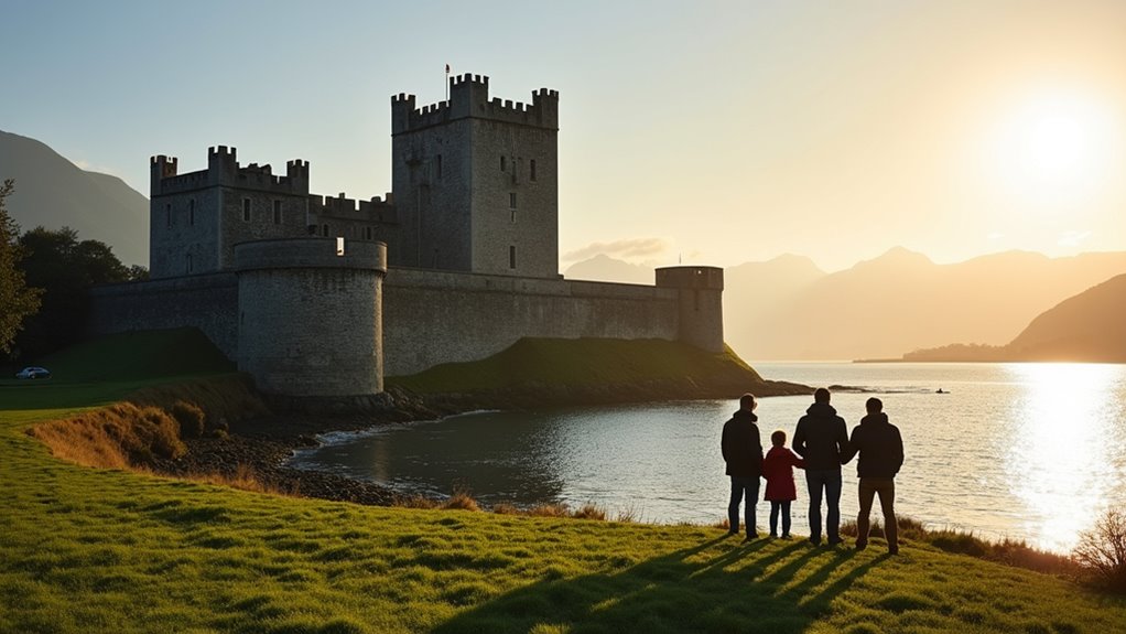 castle towers reflection photography