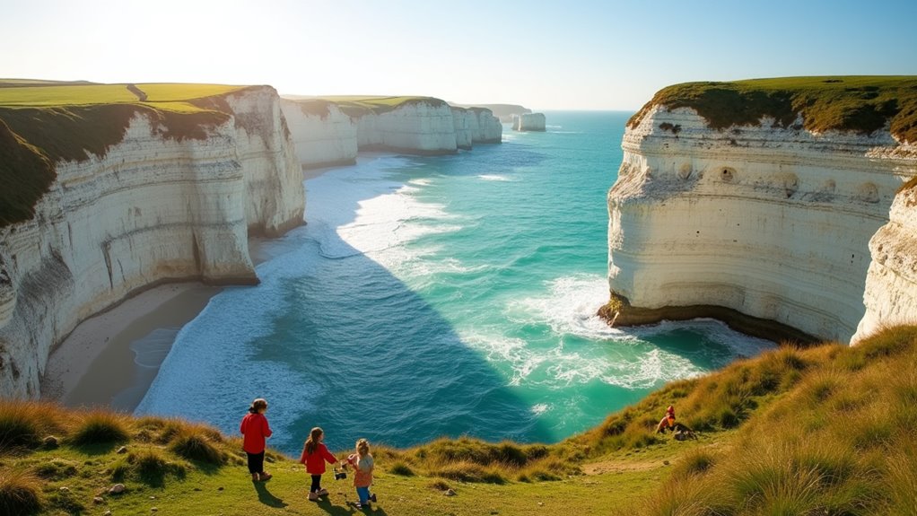 chalk sea stacks viewpoint