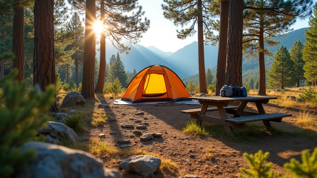 choose flat wind protected site