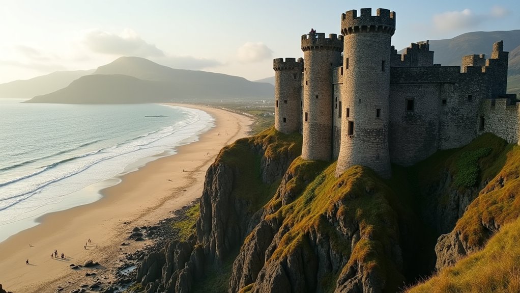 clifftop medieval fortress views