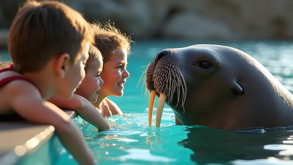 close up walrus encounter