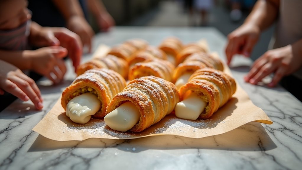 crispy ricotta pastry shells