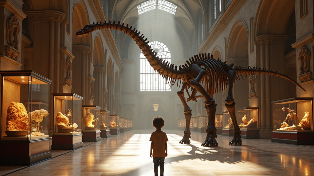 dinosaur fossils and exhibits