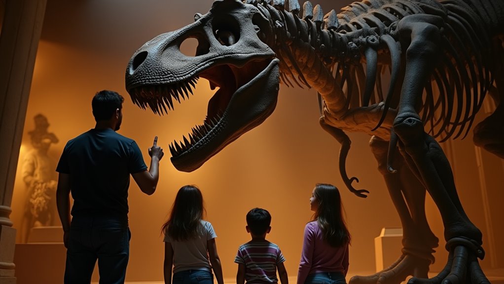 dinosaur fossils and exhibits