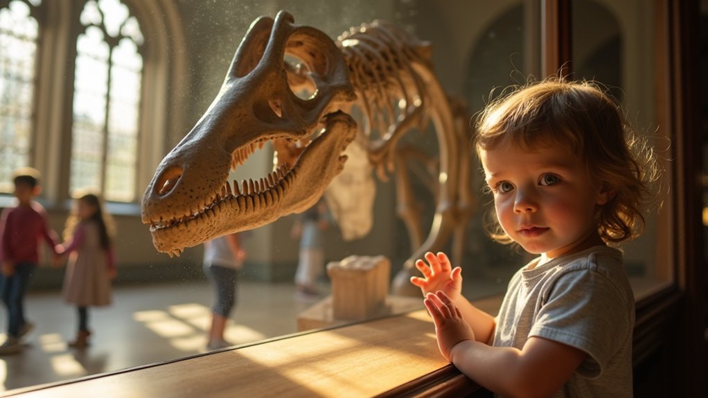 dinosaur gallery with fossils