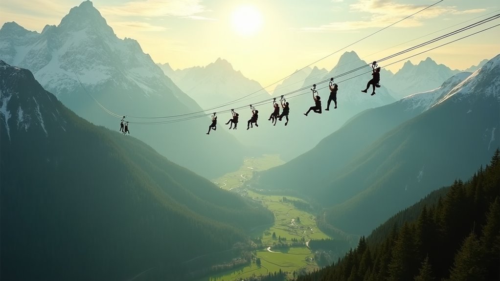 europe s longest multi cable zipline