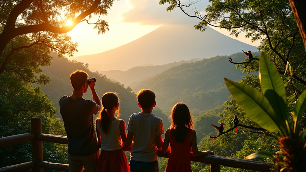 family eco tour and birdwatching