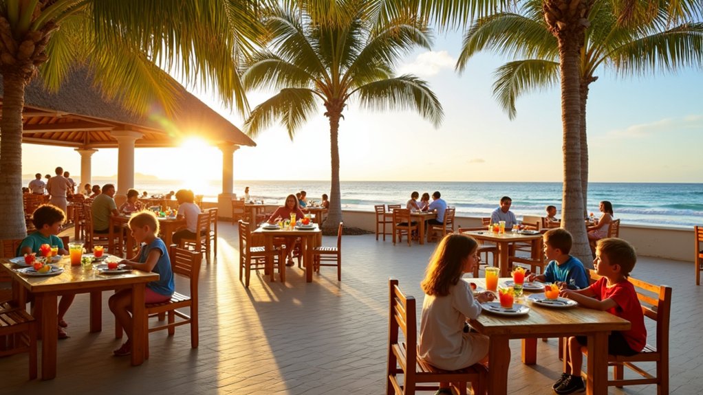 family friendly beachfront dining options
