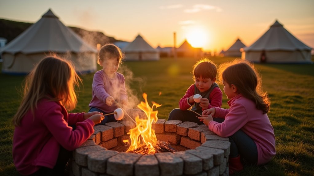 family friendly cornwall campsite with fires