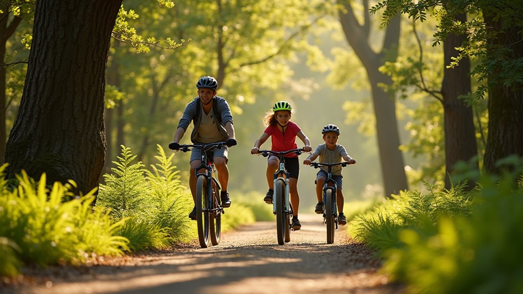 family friendly cycling trail exploration