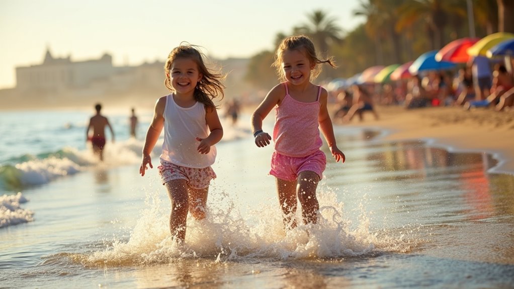 family friendly malaga beach amenities
