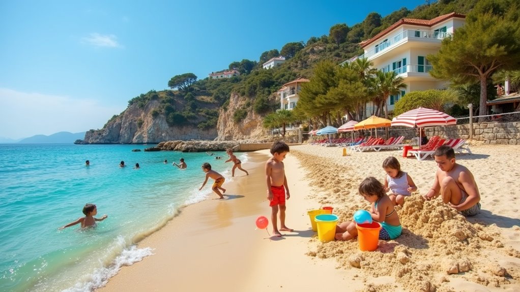 family friendly sandy beaches