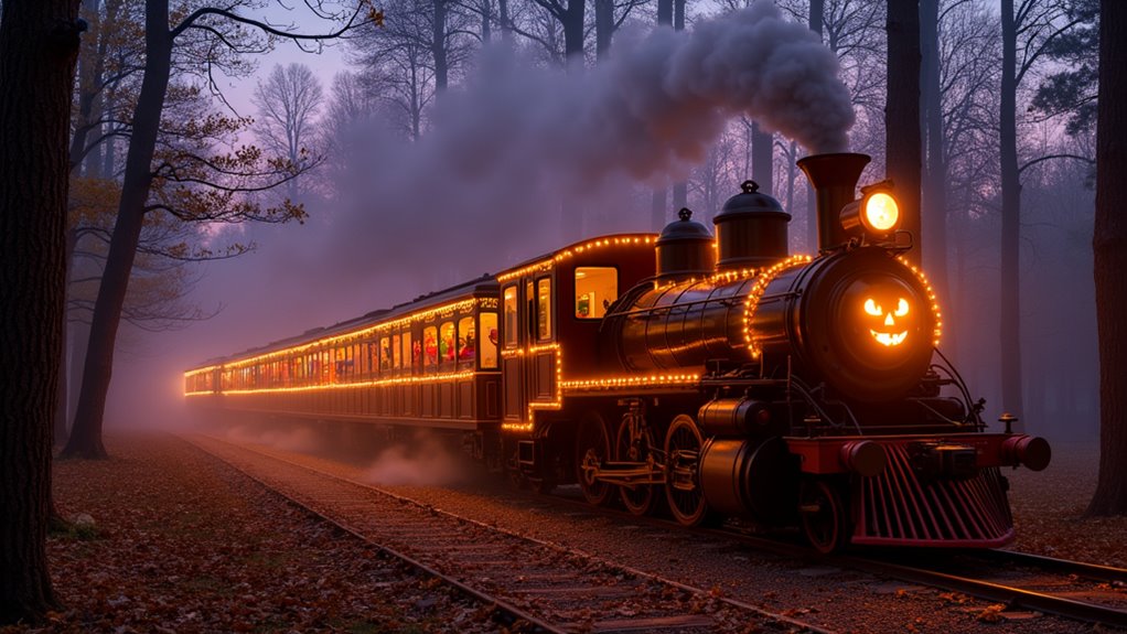 family halloween train adventures