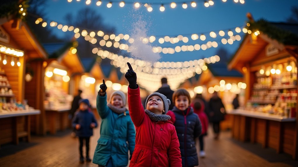 festive markets snowfall shows