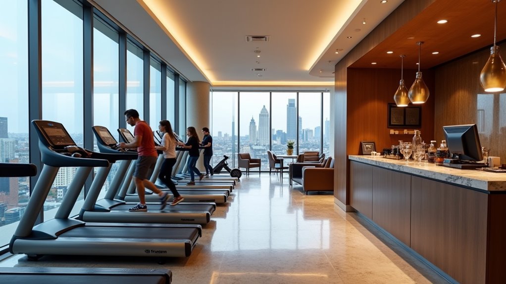 fitness and lounge access