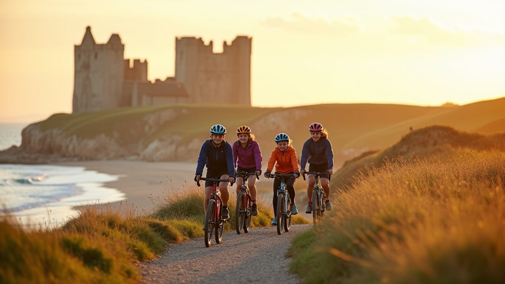 flat coastal family cycling route