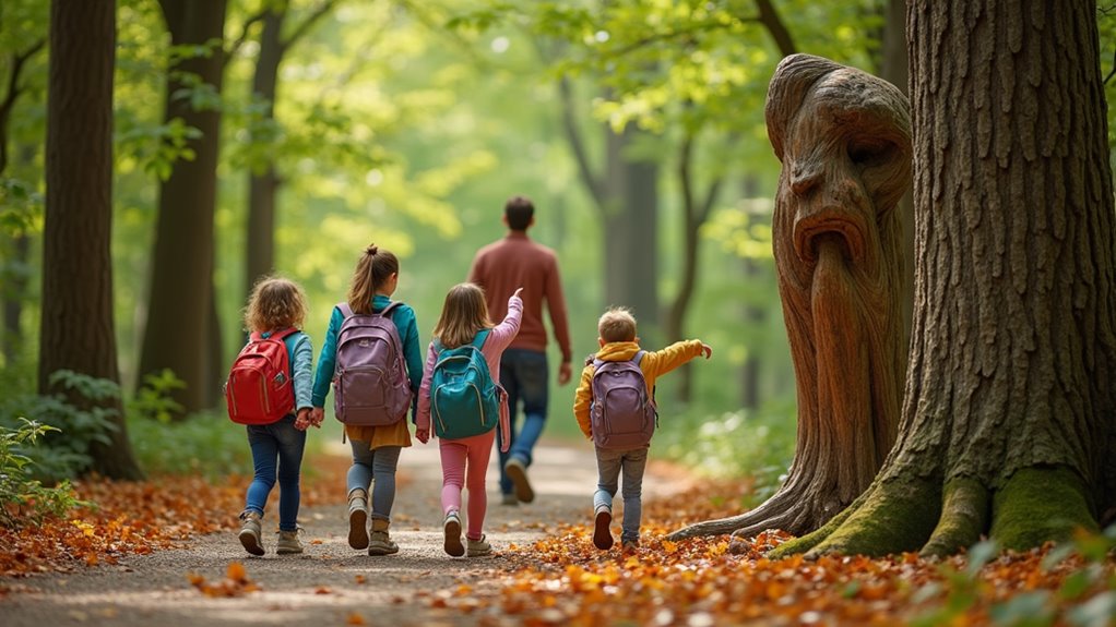 forest sculpture trail adventure