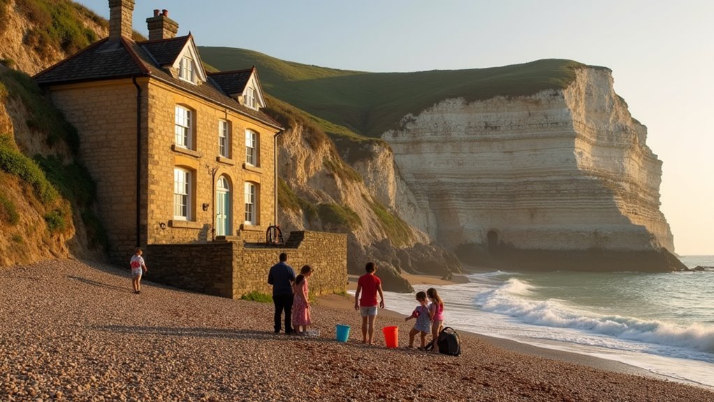fossil hunting along jurassic coast