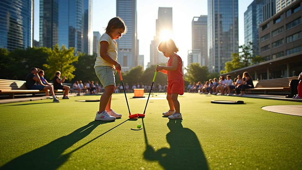 free colorful pop art minigolf