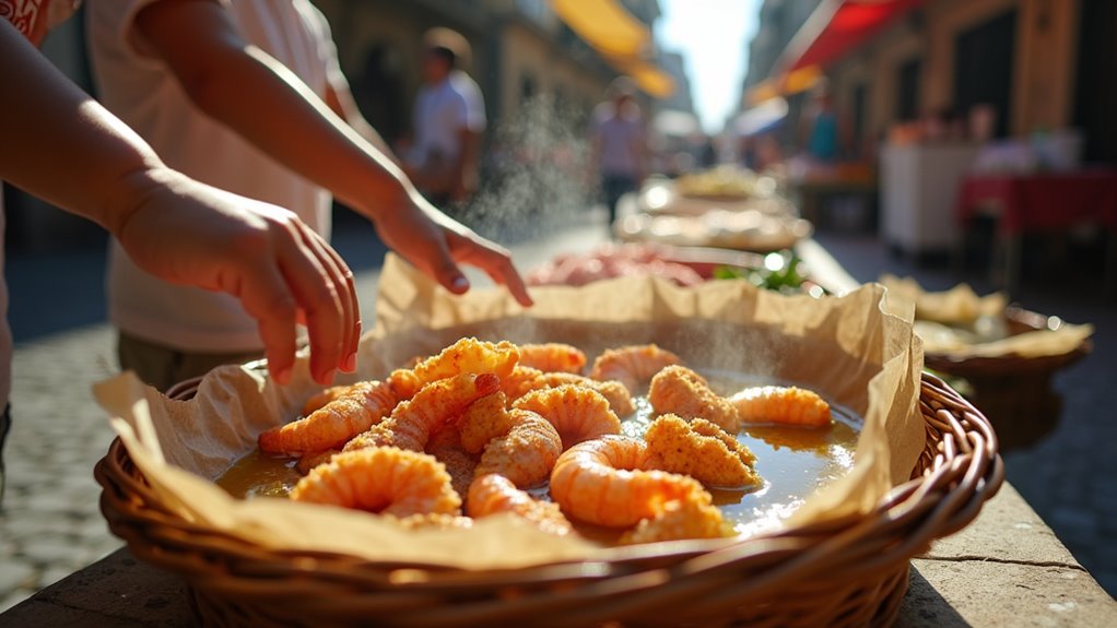 fried seafood cone adventure