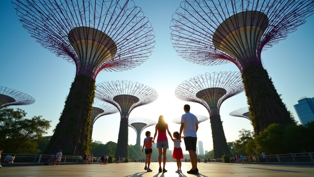 futuristic supertrees and views