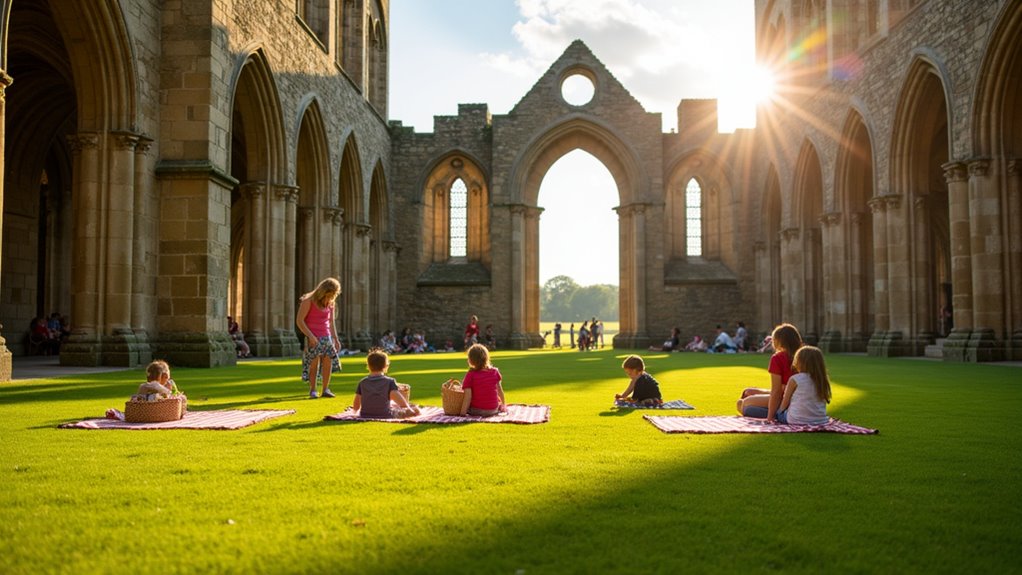 historic abbey ruins and lush gardens
