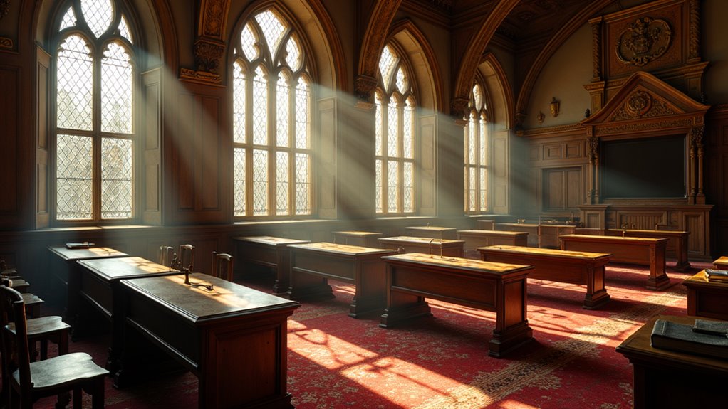 historic classroom with graffiti