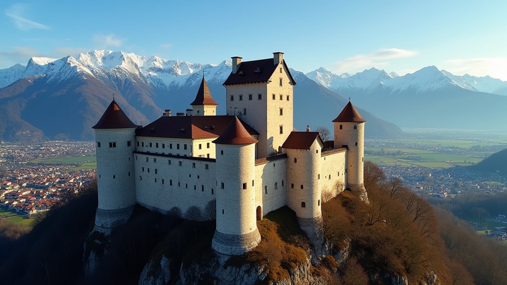 historic fortress with alpine views