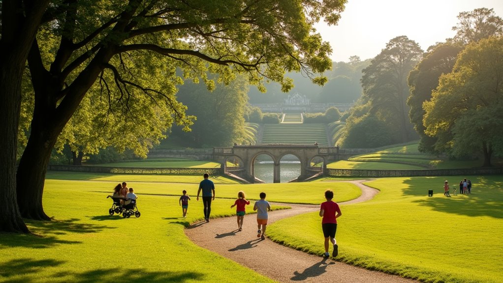 historic garden with scenic views